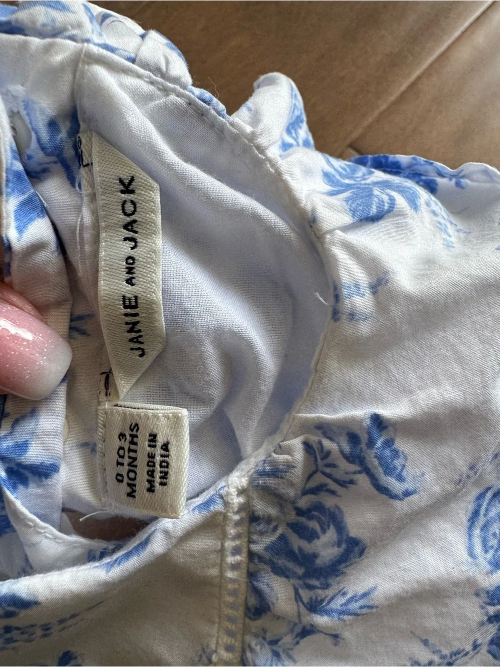 Janie and Jack Blue & White Floral Dress